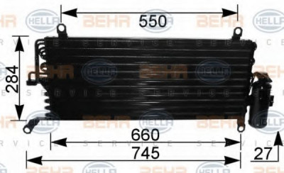 Condensator / Radiator aer conditionat FIAT PUNTO (176) (1993 - 1999) HELLA 8FC 351 037-301 foto