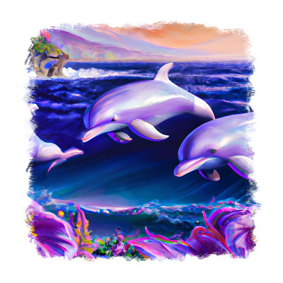 Sticker decorativ Delfini, Mov, 55 cm, 11135ST foto