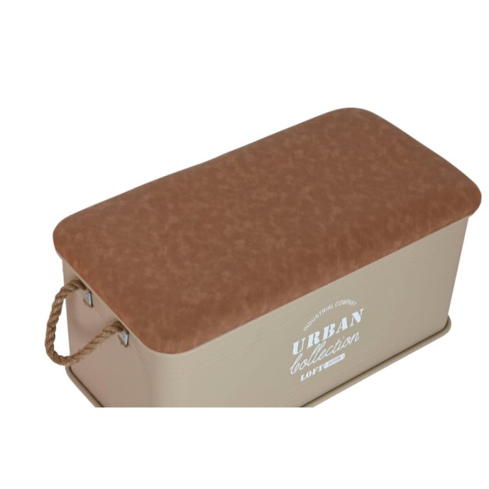 Set de Cufere Home ESPRIT Poliuretan Metal Urban 69,5 X 36,5 X 38,5 cm (3 Unități)