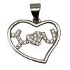 Pandantiv argint 925 inima i love u