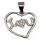 Pandantiv argint 925 inima i love u