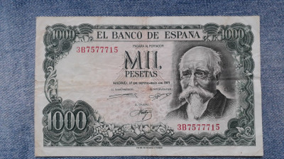 1000 Pesetas 1971 Spania / 7577715 foto