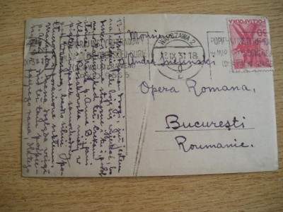 D11 - Carte postala - straina - Polonia - circulata la Bucuresti la 1931 foto
