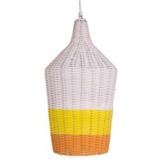 Lustra rattan alb galben portocaliu Sun, 40W, &Oslash; 50 x 29 h