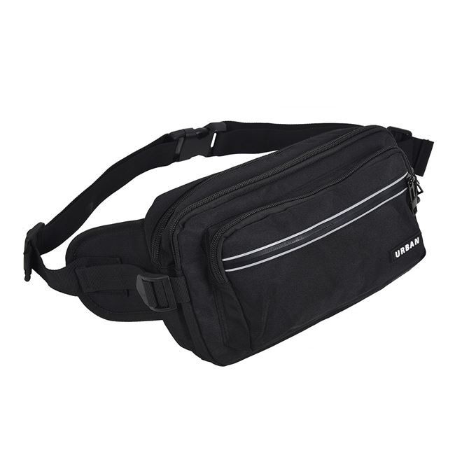 Borseta pentru Barbati Neagra Patch &quot;URBAN &quot;26x10x16cm