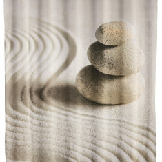 Perdea de dus, Wenko, Sand and Stone, 180 x 200 cm, poliester, bej