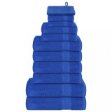 vidaXL Set prosoape 12 buc Albastru 360 g/m&sup2; 100% bumbac