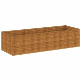 Cumpara ieftin Strat inaltat de gradina, 290x100x69 cm, otel corten