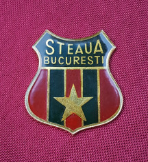 Placheta Steaua Bucuresti - F. C. Barcelona , medalie , 1986 foto