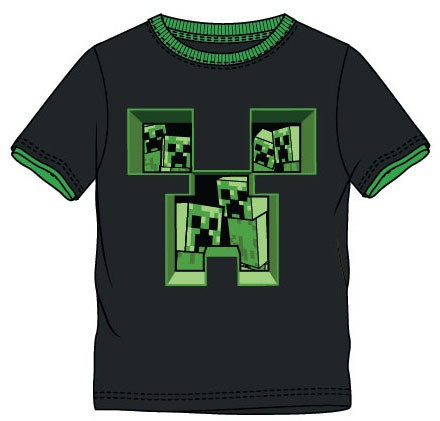 Tricou Minecraft ORIGINAL Creeper Inside 5-6 ani + Bratara CADOU !!