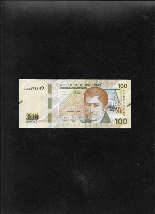 Honduras 100 lempiras 2022 seria9273249 unc