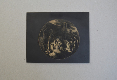 Adriaen van Ostade &amp;quot;The Pigkillers&amp;quot; gravura cca 1782-1803 foto