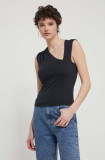 Abercrombie &amp; Fitch top femei, culoarea negru