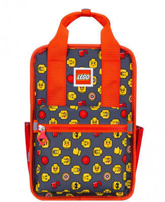 Rucsac Casual Lego Tribini Fun Small - Design Heads And Cup - Rosu foto