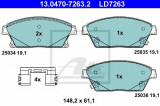 Set placute frana,frana disc OPEL ASTRA J Sports Tourer (2010 - 2016) ATE 13.0470-7263.2