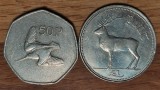 Irlanda -set de colectie 2 monede mari superbe - 50 pence 1981 + 1 pound / punt 1995, Europa