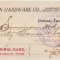 CHECK DICKSON HARDWARE CO. CITIZENS NATIONAL BANK 1916 XF WTMK