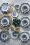 Keramika Set de vesela - Hydra - 24 bucăți - 6 persoane - Stoneware