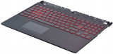 Carcasa superioara cu tastatura palmrest Laptop, Lenovo, Legion Y7000 2019 Type 81NS, 5CB0U42805, AP1DG000200, iluminata, rosie, layout US