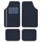Set Covorase Auto Universale Custo Pol New Bande, Mocheta, negru cu insertie gri, 4 buc