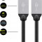 Cablu HDMI v2.0 Ethernet 3m Ultra HD 4K 60Hz 2160p Goobay Plus