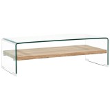 Cumpara ieftin Masuta de cafea, transparent, 98x45x31 cm, sticla securizata
