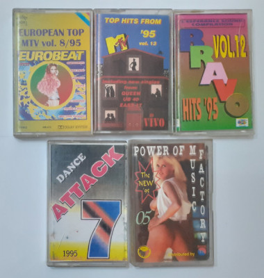 Caseta Audio - Lot 5 Casete BRAVO, TOP HITS, EUROBEAT 1995 (VEZI DESCRIEREA) foto