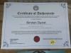 Poza autograf original Kirsten Dunst (Spider Man) + Certificat de autenticitate