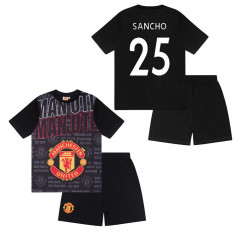 Manchester United pijamale de copii Crest Sancho - 8-9 let foto