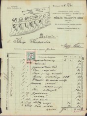HST A1130 Factură rechizite 1896 pentru școala din Tomnatic Timiș Banat