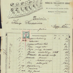 HST A1130 Factură rechizite 1896 pentru școala din Tomnatic Timiș Banat