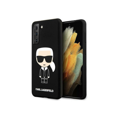 Husa TPU Karl Lagerfeld Iconik Full Body pentru Samsung Galaxy S21 5G, Neagra KLHCS21SSLFKBK foto
