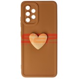 Husă Silicon 3D Cartoon Brown Heart Samsung Galaxy A32