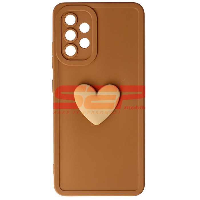 Toc silicon 3D Cartoon Samsung Galaxy A32 Brown Heart