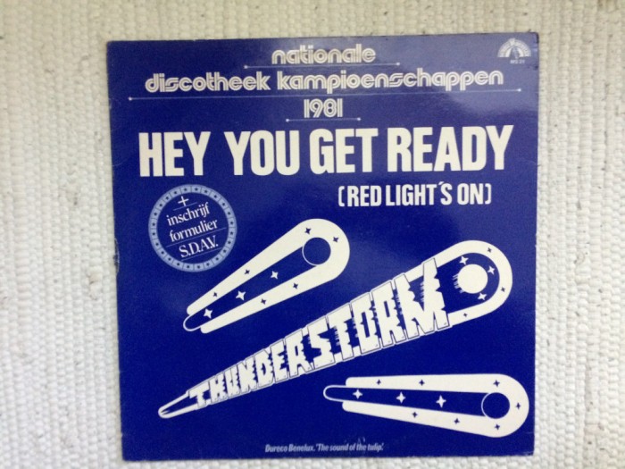 thunderstorm hey you get ready maxi single disc 12&quot; vinyl muzica disco funk VG++