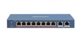 SWITCH 8PORTURI 2UPLINK 90W UNMANAGED &quot;DS-3E1310HP-EI&quot; (timbru verde 2 lei), HIKVISION