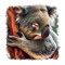 Sticker decorativ Koala, Gri, 55 cm, 11092ST