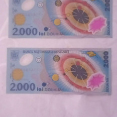 Set X2 bacnote de 2000 lei eclipsa din1999