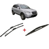Cumpara ieftin Set 3 stergatoare HYUNDAI SANTA F&Eacute; II (CM) 2006-2012, pentru parbriz si luneta, Bosch Twin