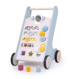 Premergator Antemergator Lemn cu Activitati Bebe PlayLearn Toys BigJigs Pastel Sortator, Labirint, Numaratoare, Oglinda, 1-3 Ani