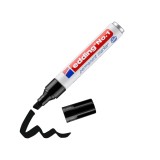 Marker permanent Edding No. 1, corp aluminiu, varf retezat, 1-5 mm, negru - RESIGILAT