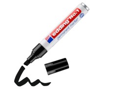 Marker permanent Edding No. 1, corp aluminiu, 1-5 mm, negru - RESIGILAT