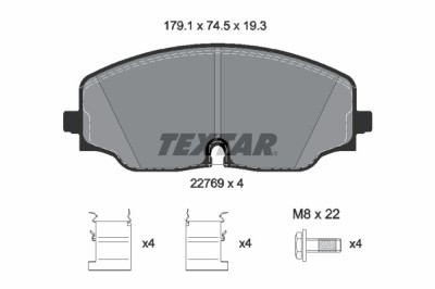 TEXTAR 2276901 Q+ set placute frana,frana disc foto