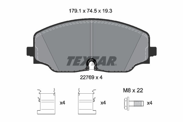 TEXTAR 2276901 Q+ set placute frana,frana disc