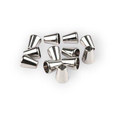 Set 10 terminatii metalice pentru snur 5.5 mm Nichel foto