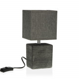 Lampa de masa Cubo, Versa, &Oslash; 13 x 32 cm, 1 x E14, 40W, ceramica, negru