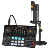 Cumpara ieftin Set profesional Maono AME2A Sound card all in one, mixer, microfon XLR cardioid pentru podcast, live streaming