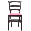 Scaun Paesana - cadru wenge - imitatie piele roz - 21896