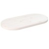VidaXL Blat de masă, alb, 80x40x2,5 cm, lemn masiv de pin, oval