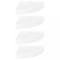 Rafturi de colt plutitoare, 4 buc., alb lucios, 25x25x3,8 cm, MDF